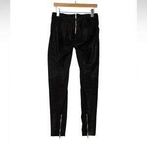 Rick Owens Gareth Pugh Mainline Lambskin leather coated pants back zip